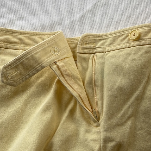 🍀3/50 ANN TAYLOR Yellow Cotton Shorts (14) - Picture 10 of 15